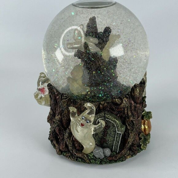 Christopher Radko Halloween Hoot N Howl Glitter Globe Snow Globe w Sound Ghosts - Picture 6 of 12